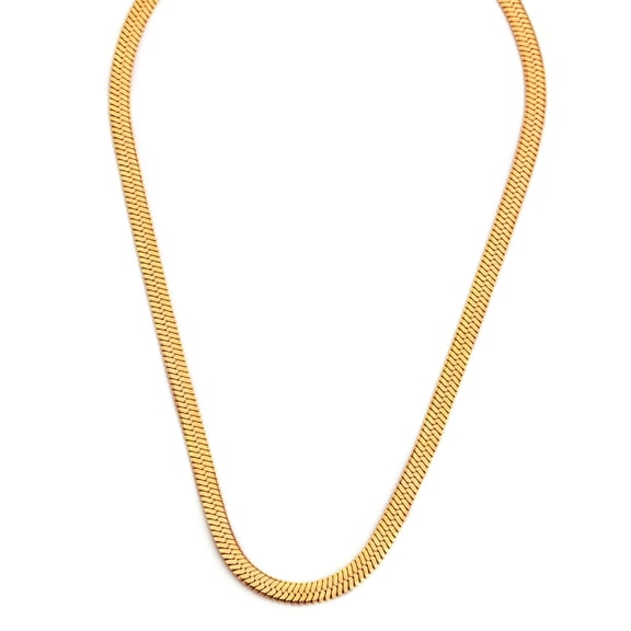 18kt G.P Herringbone Necklace