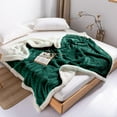 thumbnail image 7 of DISSA Sherpa Fleece Blanket Fuzzy Soft Throw Blanket Warm Cozy Blankets for Couch Sofa Bed(Green, 71"x80"), 7 of 7