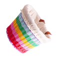thumbnail image 3 of bedienty Kids Bike Basket Rainbow Color Carrying Bicycle Basket for Kids Girls Riding with ining Cloth, 3 of 6