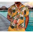 thumbnail image 1 of Chemise Décontractée d'Été pour Hommes à Manches Courtes Imprimée à Boutons style Plage, 1 of 5