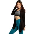 thumbnail image 2 of Women's Long Sleeve Open Front Casual Lightweight Cardigan, Black L, 1 Pack, 2 of 4