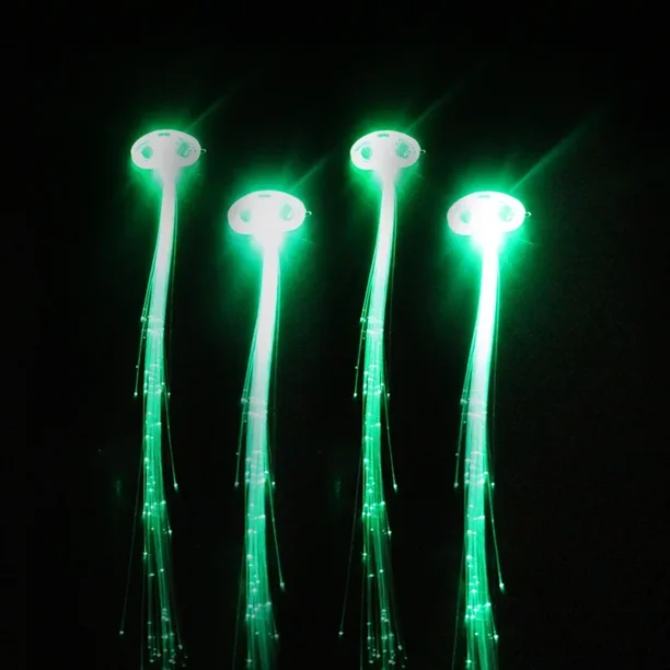 Luz para el cabello, adornos navideños, diadema LED, luces para el cabello para fiesta, Clip trenzado brillante para Halloween, luces Flash de cumpleaños de neón, brillo Rave