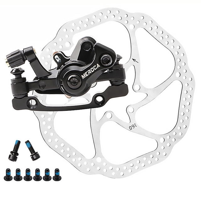 Front & Rear Disc Brake Set, High-Sensitivity Hydraulic System, Easy Mount for Folding Bikes and Mountain Bikes(Black1,1set)