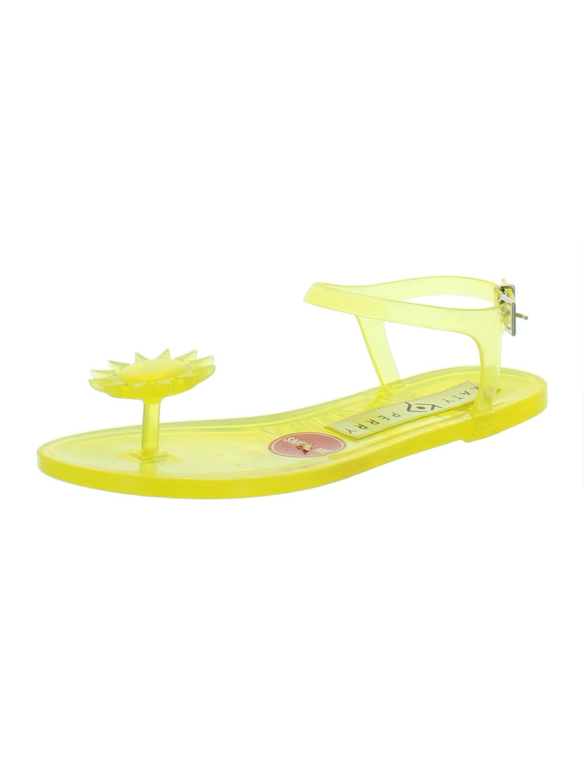 yellow plastic sandals