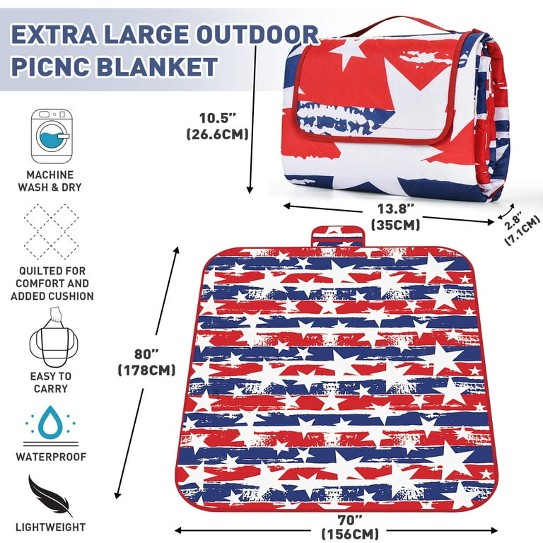 Tirrinia Picnic Blanket Extra Large Waterproof Lightweight
