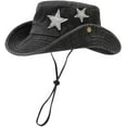 thumbnail image 2 of Boonie Hat for Women Men Packable Star Bucket Hat with Strings,Outdoor Travel Beach Sun Hat Fishing Hiking Safari Hat, 2 of 6