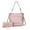 Blush, variant on Grace Vegan Leather Women's Shoulder Bag, Modern Tote Purse Handbag & Wristlet Wallet 2 pcs by Mia K - Light Gray