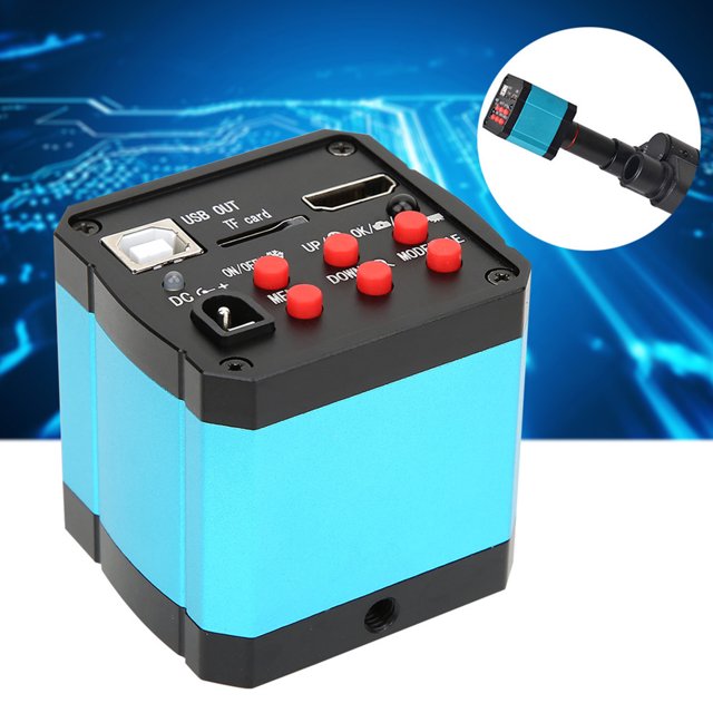Cámara De Microscopio Industrial USB De Alta Definición De 37 MP Con Zoom Digital, Control De Brillo Manual, Función De Congelación, R G B Ajustable Para Mejorar La Eficiencia
