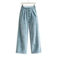 thumbnail image 5 of LIaqionyy Womens Fleece Pants Winter Warm Elastic Waist Wide Leg Fuzzy Lounge Bottoms Long Soft Plush Pajama Pant, 5 of 6