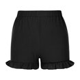 thumbnail image 3 of Abcnature Plus Size Shorts, Womens Athletic Shorts, Women Fashion Solid Color Casual Wide Leg Loose High Waist Shorts, Comfy Beach Shorts, Yoga Pants, Cycling Sport Shorts Black XL, 3 of 6