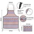 thumbnail image 2 of Purple Pioneer Flower Striped Pattern Apron-Garden Aprons for Women with Pockets-Cotton Linen Waterproof Kitchen Cooking Gardening Aprons Adjustable for Kitchen,Cooking,BBQ and Salon 33x27 Inch, 2 of 4
