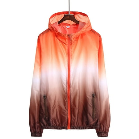 

THE WILD Kid s Fashion Casual Gradient Hooded Light Outdoor Sports Sunscreen Coat