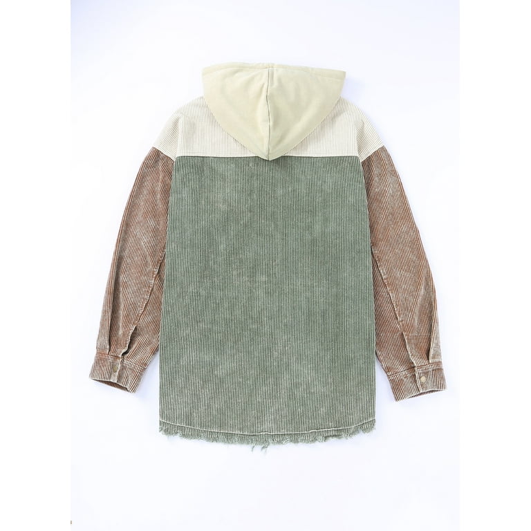 Raw hem shop colorblock hoodie