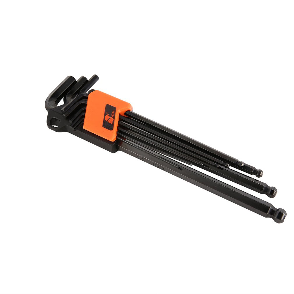 Details about   26p SAE & Metric Hex Key Allen Wrench Set Long Short Arm Ball End Point w Holder 
