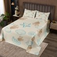 thumbnail image 2 of Erosebridal Kawaii Seashell Coverlet Set Twin, Wheat Bedding Set, Cartoon Starfish Decor, 2pcs, 2 of 5