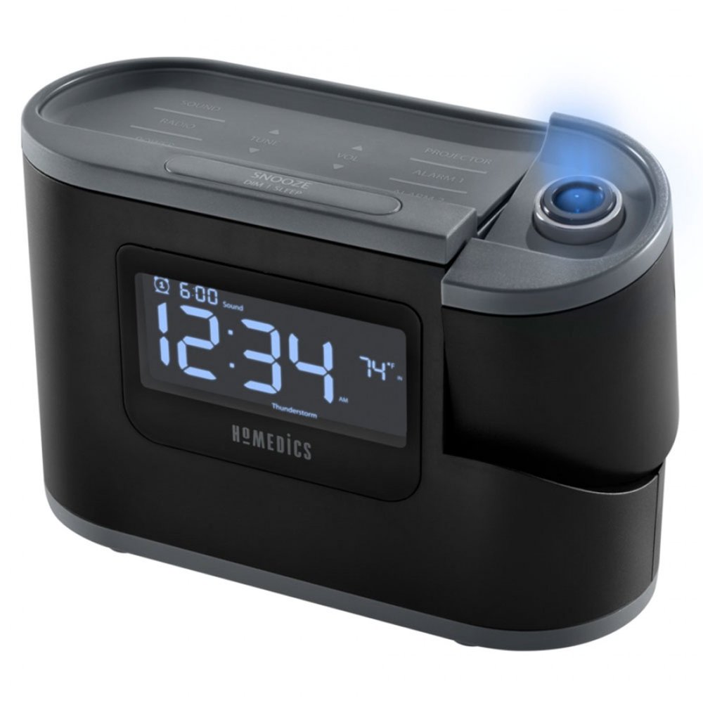 HoMedics Soundspa Recharged ® Sleep Solutions Projection Digital Alarm Clock Sound Machine With