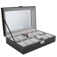 thumbnail image 4 of Exquisite In Shape With Small Pillows Display Case, Pu Leather Material Watch Box, Wedding Earrings For Birthday Cufflinks, 4 of 8
