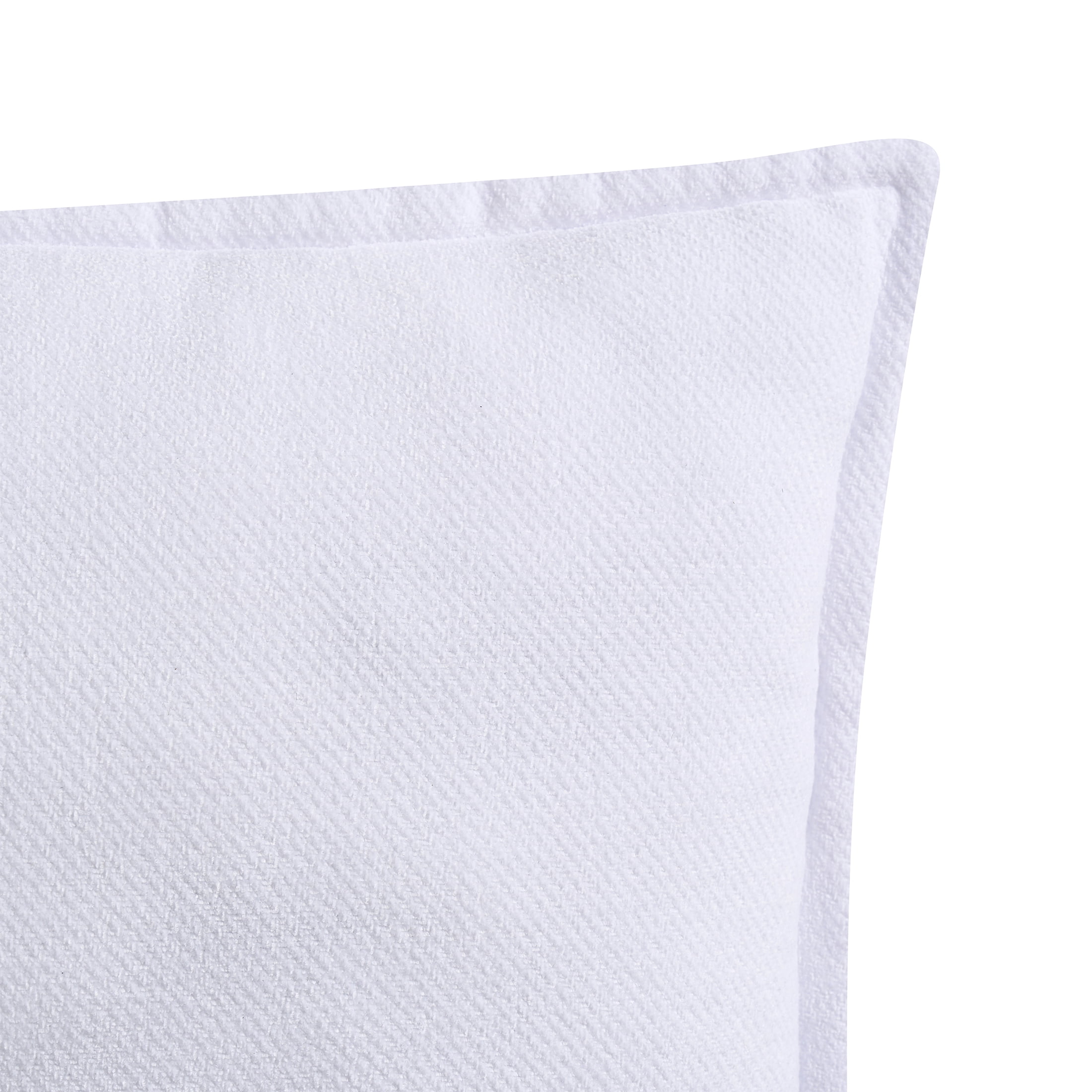 Mainstays 22" x 22" Arctic White Chenille Flange Decorative Pillow
