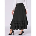 thumbnail image 3 of DARING DIVA Women's Vintage Gothic Victorian Steampunk Ruffle Layered Skirts M Black, 3 of 6