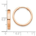 thumbnail image 2 of 14k Rose Gold Hinged Hoop Earrings 15x3mm Wide Hoop Earring for Women - 2.6 Grams, 2 of 2