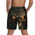 thumbnail image 4 of Uemuo Metal Evil Skull Pattern Mens Swim Trunks Quick Dry Board Shorts with Mesh Lining, Stretch Beach Shorts Quick Dry No-Chafing Board Shorts-, 4 of 9