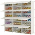 Ktaxon 12 Cubes 48 Pairs Modular Plastic Shoe Storage Boxes