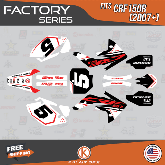 Kalair GFX Graphics Kit for Honda CRF150R (2007-2023) Factory Series
