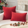 thumbnail image 4 of Fundas de almohada decorativas K KEVIN TEXTILE, 66 x 66 cm, color rojo, juego de 2, 4 of 8