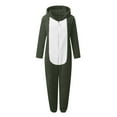 thumbnail image 3 of Shadoumai Family Matching Hooded Pajamas Fuzzy Christmas Onesie Pajamas Jumpsuits One Piece Zipper Hooded Warm Sherpa Romper Sleepwear Cute Playsuit, 3 of 4