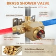 thumbnail image 3 of Single Handle Square 1-Spray Shower Faucet 1.8 GPM with 15 in. Shower Arm and Pressure Balance, 3 of 6