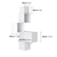 Homfa 5 Cube Wall Bookcase Unit, Independent Floating Display Storage