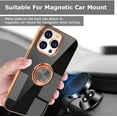 thumbnail image 7 of Compatible with iPhone 13 Pro Max Case, Clear Cover Ultra Slim Soft TPU Case Built-in 360 Rotatable Ring Kickstand Fit Magnetic Car Mount for iPhone13 Pro Max 6.7 inch, Black1, 7 of 7