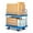 Blue, variant on Magshion 2 Tier Utility Cart with Handle Bar Rolling Platform Trolley, for Home Warehouse School, 661 lbs Capacity