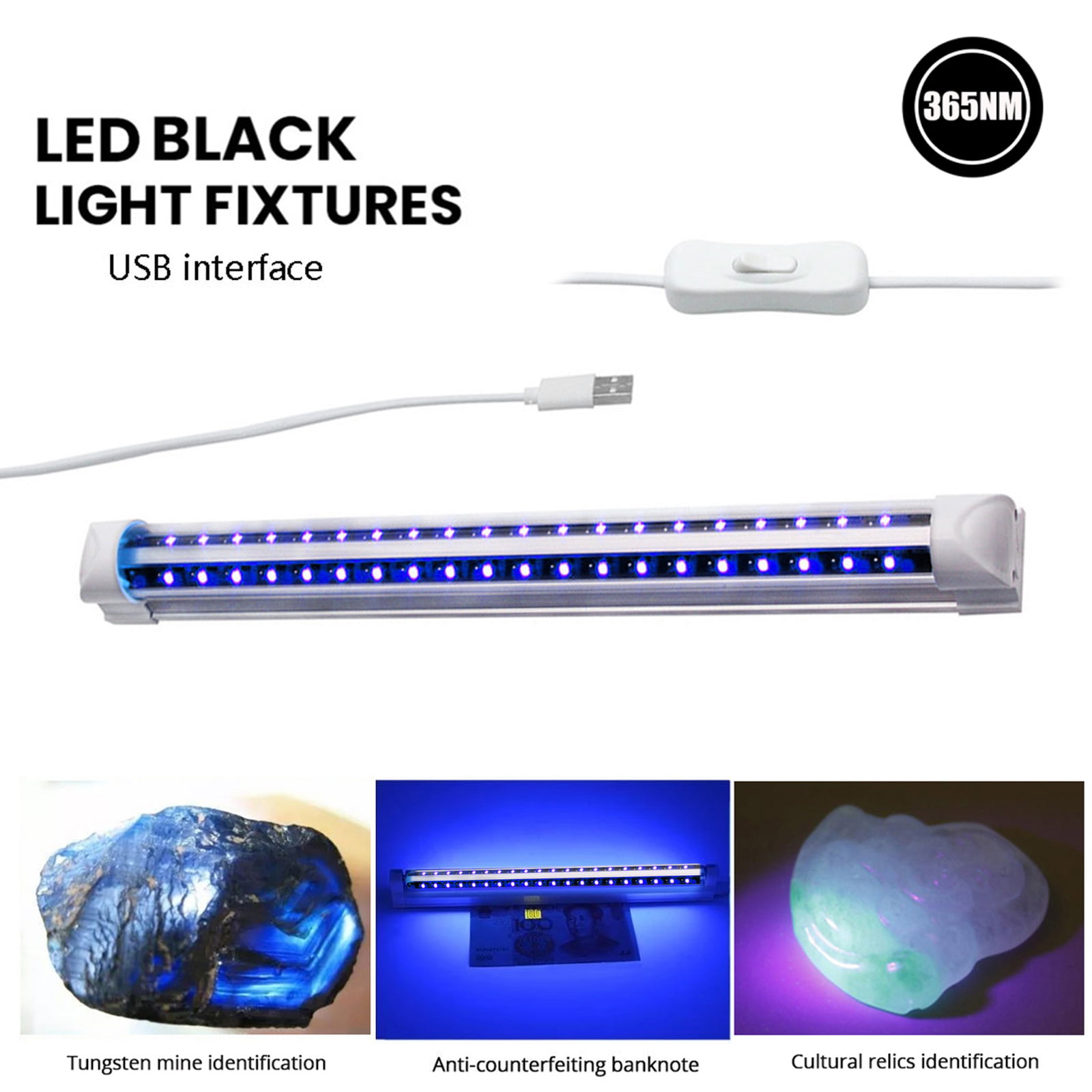 365nm 40 LED 5V 10W Ultraviolet Strip Light Bar Aousthop USB Party Lamp Modern Art New - Walmart.com
