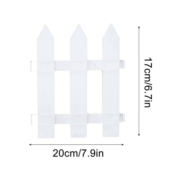 Aihimol Garden Fence Insert White Plastic Fence Garden Picket Fence Edgings Lawn Flowerbeds Plant Borders Decorative Garden Yard
