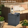 thumbnail image 5 of Towallmark Outdoor Fire Table, 36 inch Square Fire Table 50,000 BTU w 16 inches Tank Side Table, Wind Guard, Lava Rocks & Rain Cover for Garden, Pool, Porch, Backyard, 5 of 6