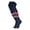 Navy/White/Scarlet, variant on TCK Dugout Striped Over the Knee Baseball Socks Pattern E - Navy White Scarlet