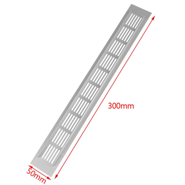 50mm Aluminium Rectangular Cabinet Wardrobe Air Vent Grille Ventilation-Cover