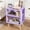 Purple, variant on Night Stand, White Kids Nightstand, Modern End Table with Open Storage, 2-Tier Nursery Bedside Table for Small Space, Living Room, Bedroom