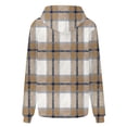 thumbnail image 5 of Hilzaten Womens Sweatshirt Long Sleeve Plaid Loosse Hooded Drawstring Pullover Kangaroo Pocket Sweatshirt for Women, 5 of 5