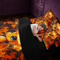 thumbnail image 5 of Manfei Cute Dragon Animals 7-Piece Twin Bedding,Trees Maple Leaf Bedding Comforter Set,Orange Red,Black Reversible, 5 of 6