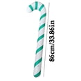thumbnail image 2 of Fiudx Bastón Navideño Inflable, Diseño Clásico de Bastón de Caramelo Rojo y Blanco, Material de Pvc Duradero, Divertido Juguete Interactivo, Decoración para Fiestas Navideñas, Ideal para Celebracione, 2 of 5