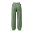 thumbnail image 5 of Viluyesy Women's Joggers Loose Fit High Waisted Drawstring Pockets Cinched Ankle Casual Lounge Athletic Workout Pants Green Size 2XL, 5 of 6