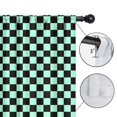 thumbnail image 4 of Blackout Kids Curtains,Black and Mint Green Checkerboard Pattern Childrens Insulated Curtains Set Of 2,Bedroom Essentials,Toddler Room Decor 42"x63", 4 of 5