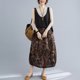 thumbnail image 3 of Falda de brotes con estampado vintage bohemio para mujer con bolsillos laterales en la cintura Abanopi Falda, 3 of 7