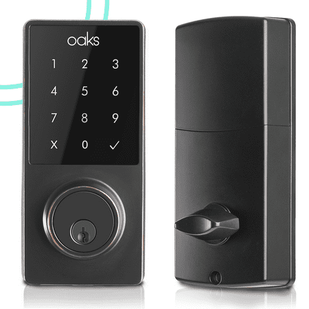 OAKS Electronic Deadbolt Smart Door Lock, LED Touch Screen Keypad, Bluetooth Smart Phone Enabled Keyless Access, Easy to