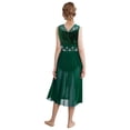 thumbnail image 3 of renvena Lyrical Dance Dress for Girls Flowy Chiffon Skirt Contemporary Ballet Tutu Leotard Dancewear Green 14, 3 of 7