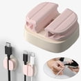 thumbnail image 2 of 3 Pack Magnetic & Adhesive Cord Organizer - Spring Clip Cable Management Holder for Desk, Nightstand, Office, Car | 2026 Upgrade Cable Clips & Cords Keeper,Data Cable Holder,Buckle clip,Pink, 2 of 4
