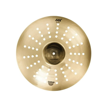Sabian AAX 18  Aero Crash - Brilliant Combining an AAX X-Plosion raw bell design with an innovative hole pattern  the Sabian Aero Crash provides a perfect balance of frequency and cut – it s a brand new crash cymbal design from Sabian. Each of the 3 available sizes provides its own distinct voice. Features: Incorporates popular Sabian AAX X-Plosion Raw Bell design The ideal balance of frequency and cut! Not an O-Zone  not an effects crash – this is a brand new Crash cymbal from Sabian Protected by Sabian Two-Year Warranty Get your Sabian AAX Aero Crash today at the guaranteed lowest price from Sam Ash Direct with our 45-day return and 60-day price protection policy.