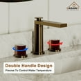 thumbnail image 5 of CASAINC 8 in. Widespread Double Handle Bathroom Faucet with Pop-Up Drain in Spot Resist Brown Bronze, 5 of 11